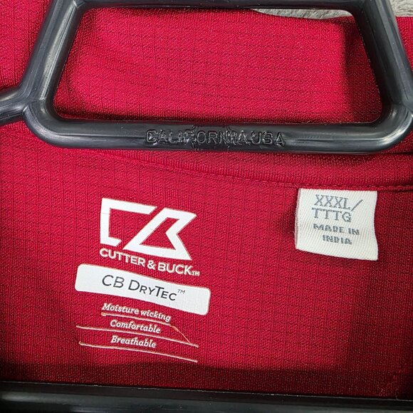 Mens Cutter & Buck Arizona Cardinals Red Polo Shirt CB DryTec Short Sleeve XXXL - Picture 3 of 8